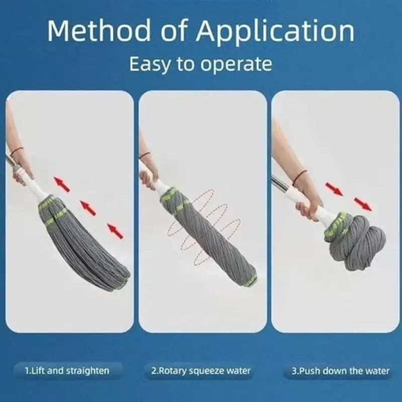 Microfiber Self Wringing Twist Mop with Adjustable Handle Floor Cleaning Mop Twist & Squeeze Wet and Dry Mop for Home and Office