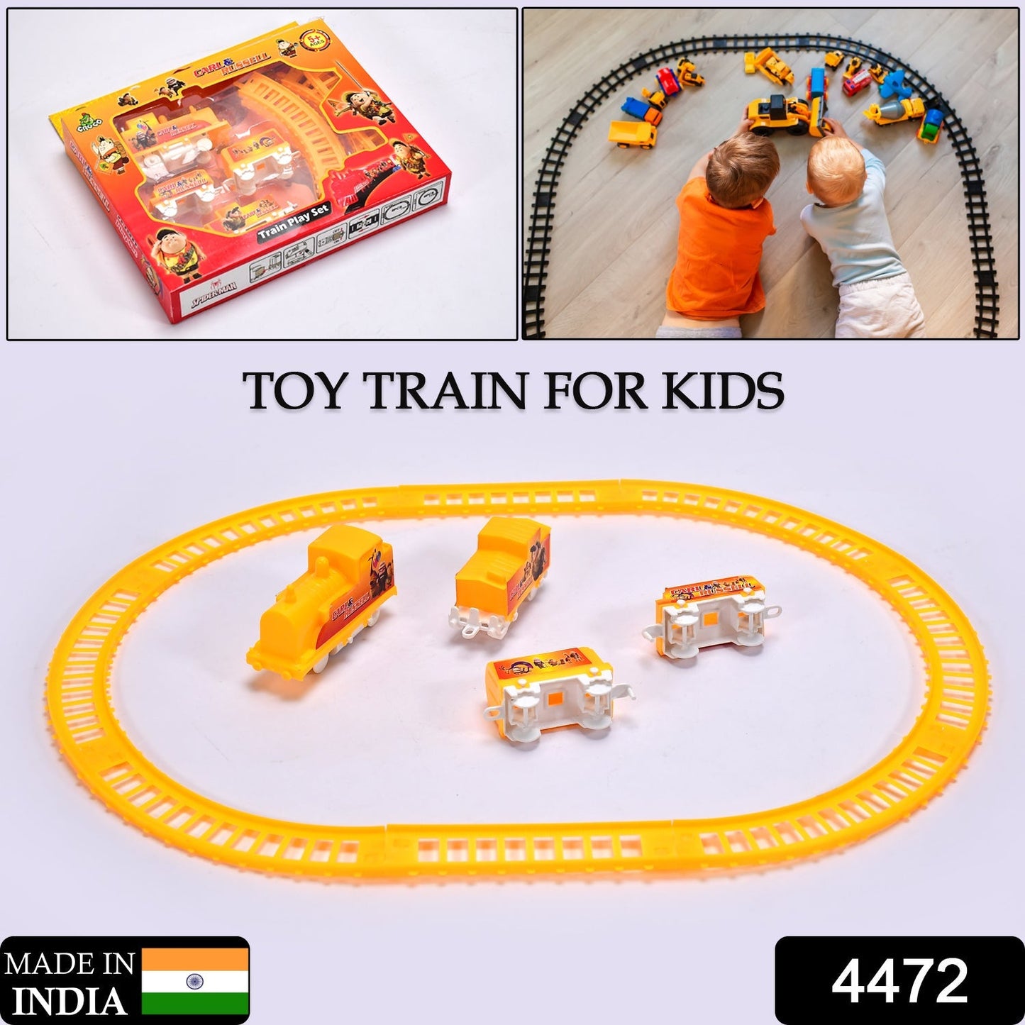 Close-up of the high-speed toy train in the set