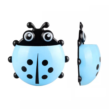 Interior view of the Ladybug toothbrush holder's convenient storage compartments.