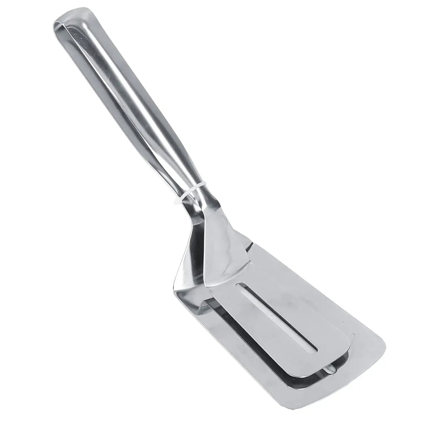 Durable stainless steel steak clip clamp for BBQ and frying.