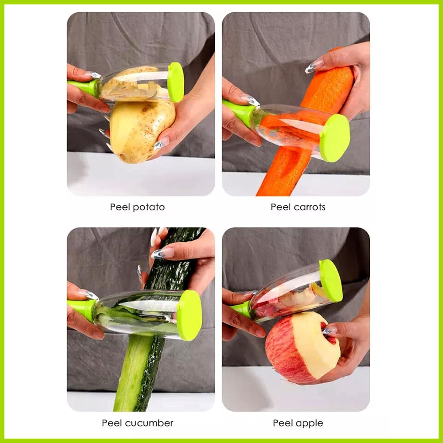Hand using the durable Smart Vegetable Peeler to prepare vegetables.