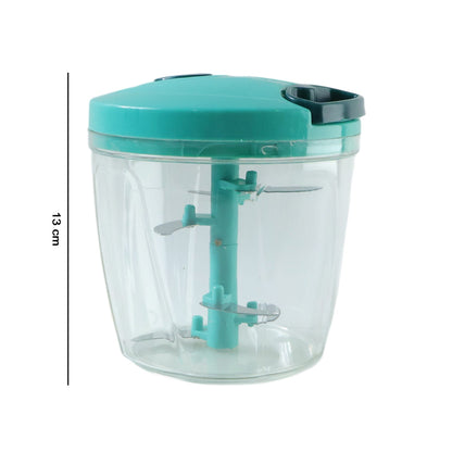 6 Blade Food Chopper disassembled, showing removable parts for easy cleaning.