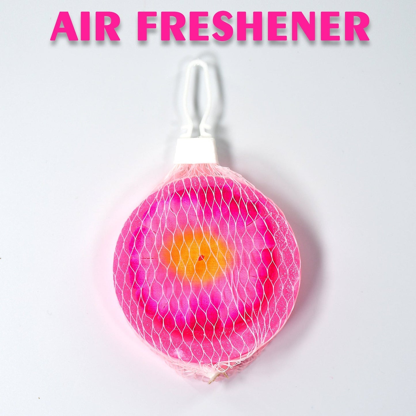 Flower-scented air freshener block effectively neutralizing toilet odours.