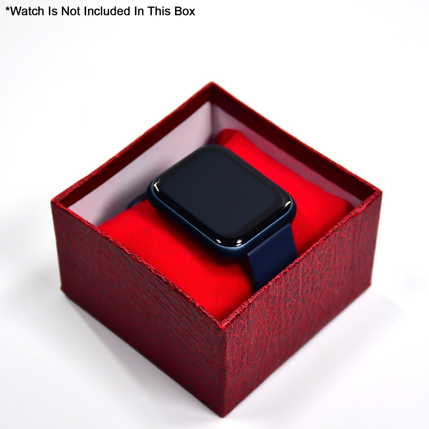 Open Single Watch Box revealing the removable cushion for a timepiece.