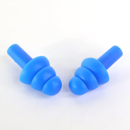 Waterproof reusable silicone ear plugs designed for swimmers