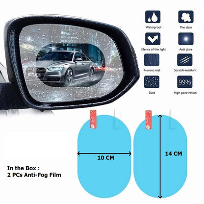 Scratch-resistant rearview mirror film protecting car mirrors and windows