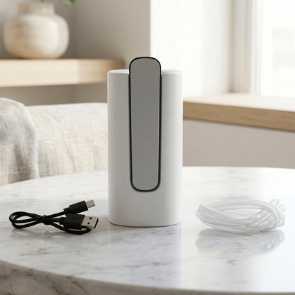 USB rechargeable water pump device in white