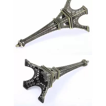 Bottom view of the detailed Paris Eiffel Tower metal craft.
