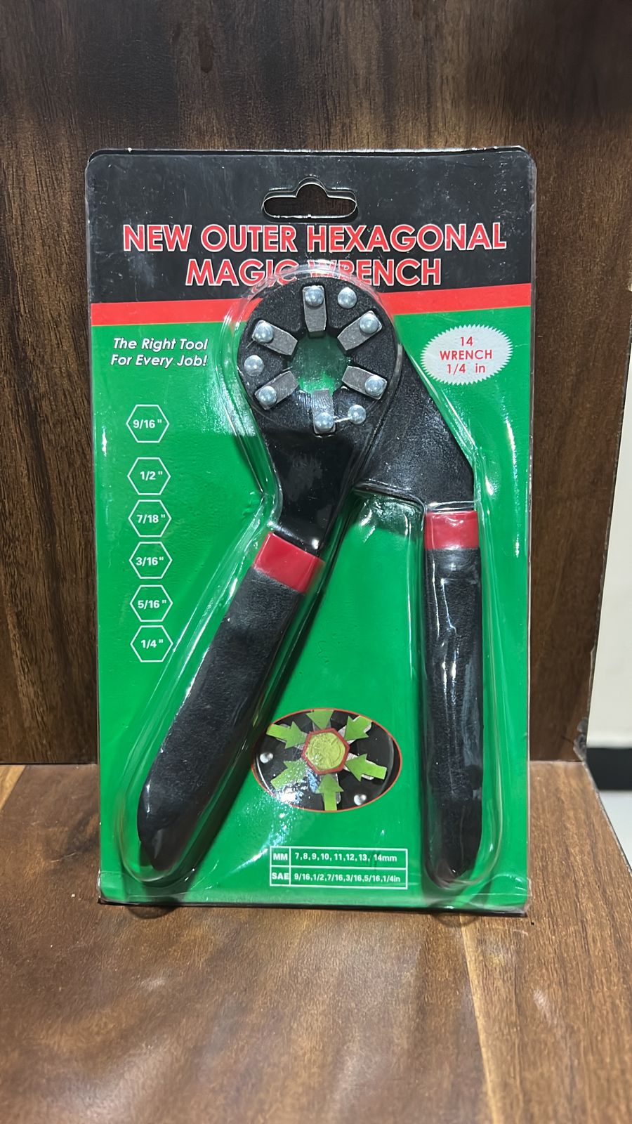 Durable Bionic Wrench made from high-carbon steel.