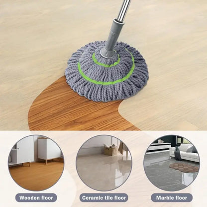 Microfiber Self Wringing Twist Mop with Adjustable Handle Floor Cleaning Mop Twist & Squeeze Wet and Dry Mop for Home and Office