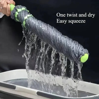 Microfiber Self Wringing Twist Mop with Adjustable Handle Floor Cleaning Mop Twist & Squeeze Wet and Dry Mop for Home and Office