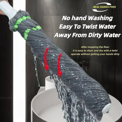 Microfiber Self Wringing Twist Mop with Adjustable Handle Floor Cleaning Mop Twist & Squeeze Wet and Dry Mop for Home and Office